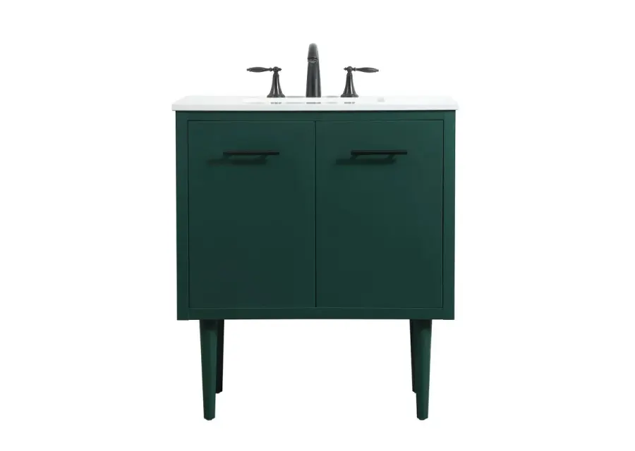 Cyrus 30" Single Bathroom Vanity in Green