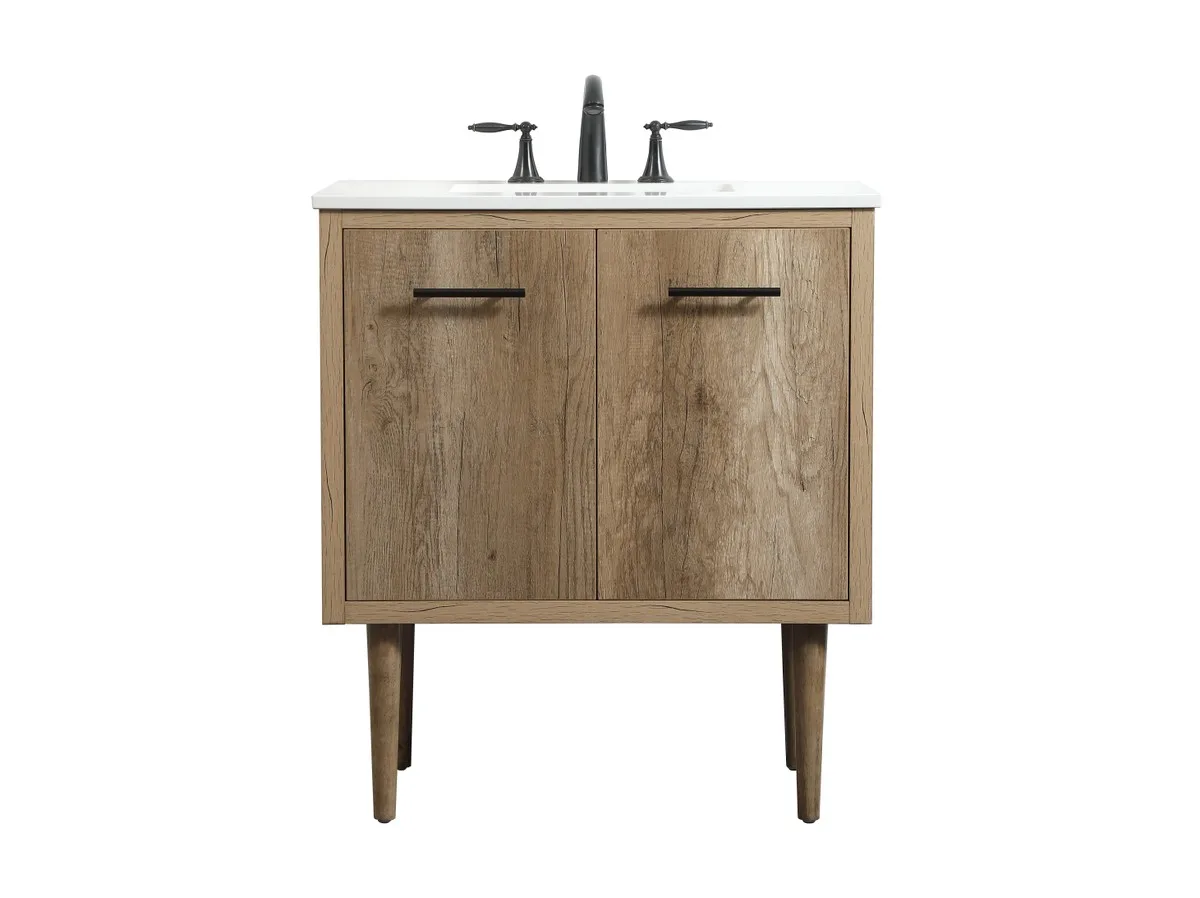 Cyrus 30" Single Bathroom Vanity in Natural Oak