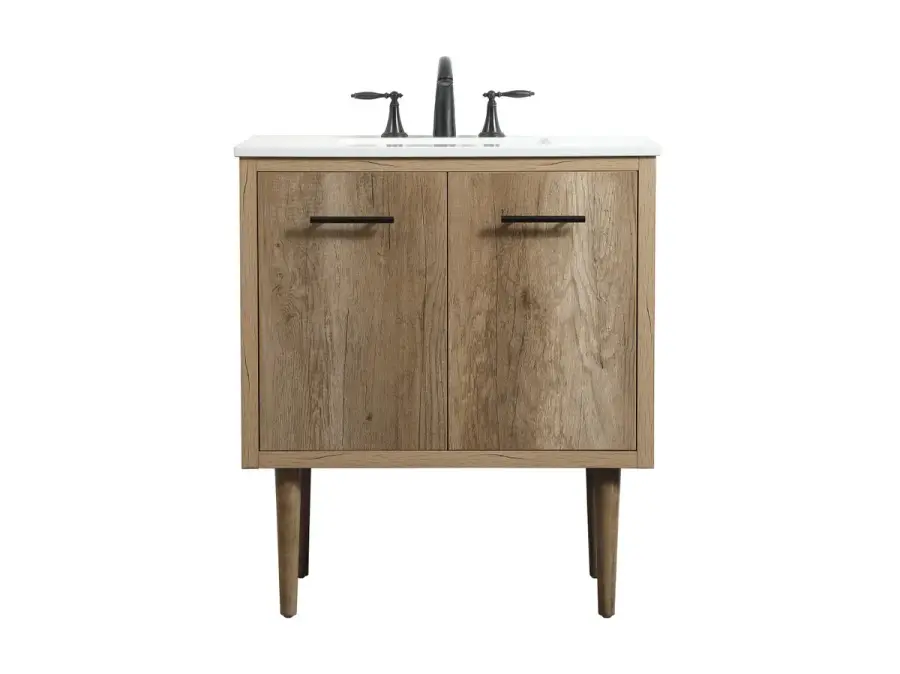 Cyrus 30" Single Bathroom Vanity in Natural Oak
