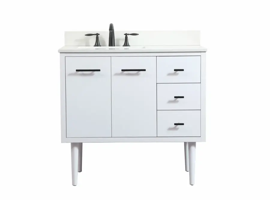 Cyrus 36" Single Bathroom Vanity in White