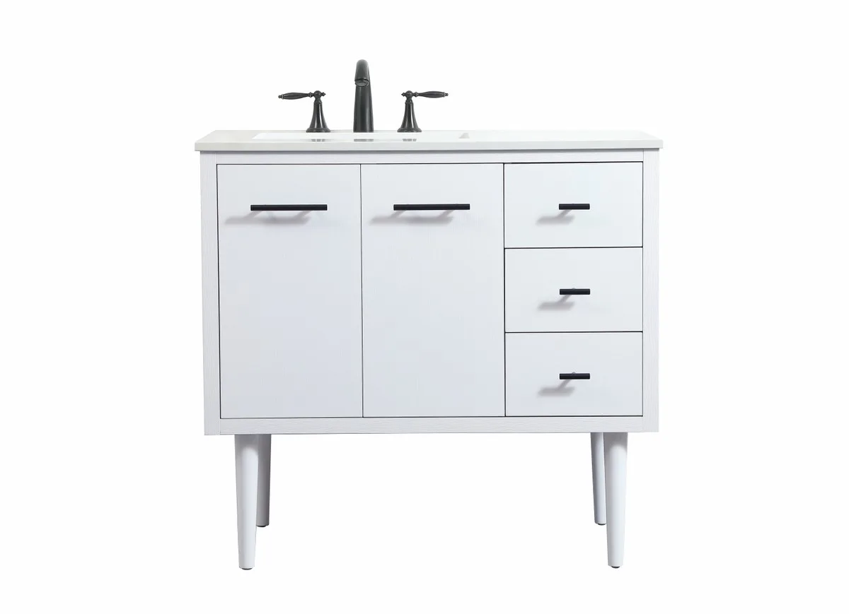 Cyrus 36" Single Bathroom Vanity in White