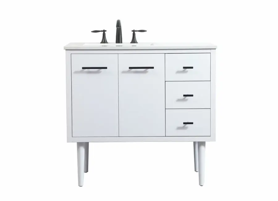 Cyrus 36" Single Bathroom Vanity in White