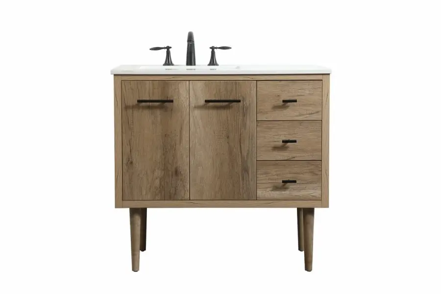 Cyrus 36" Single Bathroom Vanity in Natural Oak