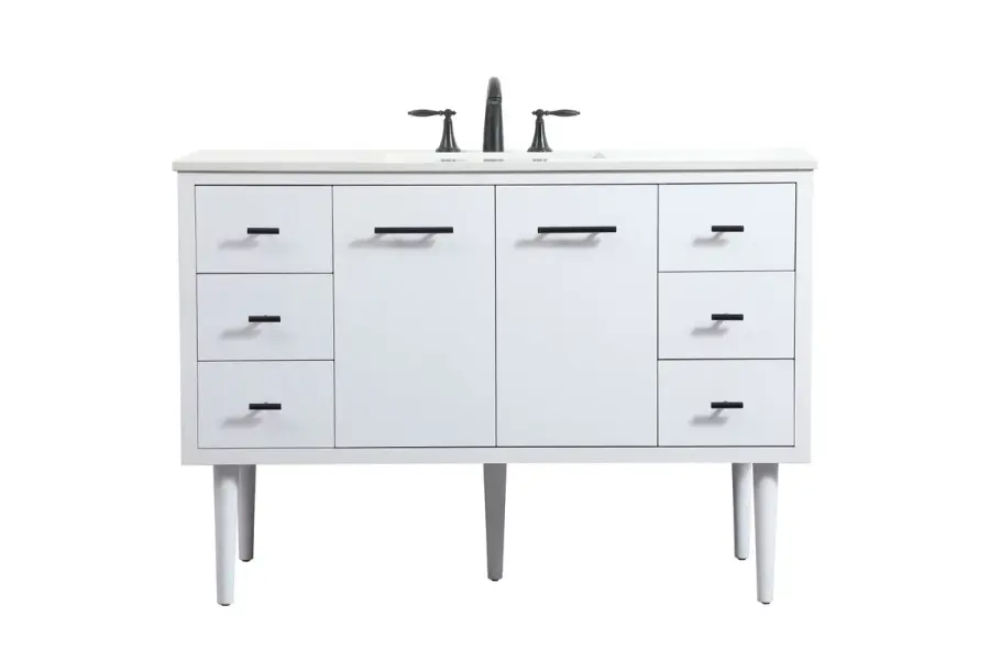 Cyrus 48" Single Bathroom Vanity in White