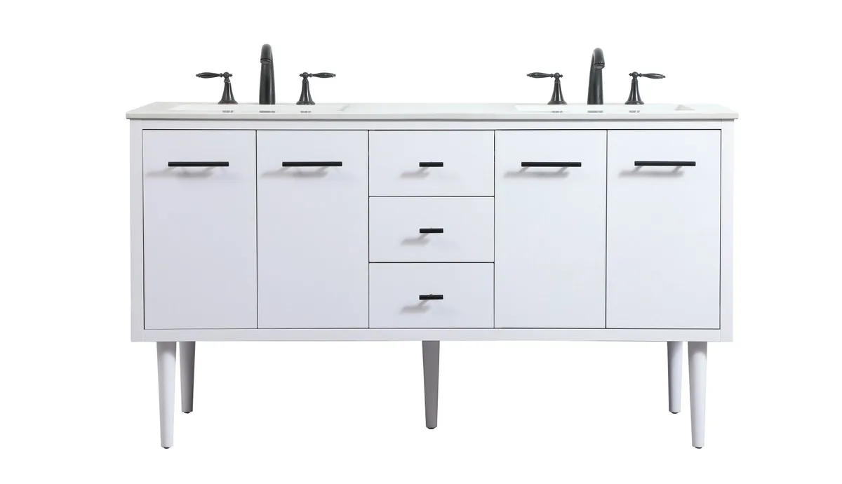 Cyrus Single Bathroom Vanity in White