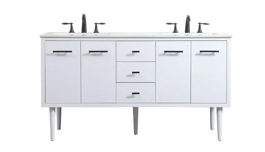 Cyrus 60" Single Bathroom Vanity in White