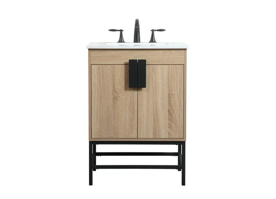 Eugene Single Bathroom Vanity in Mango Wood