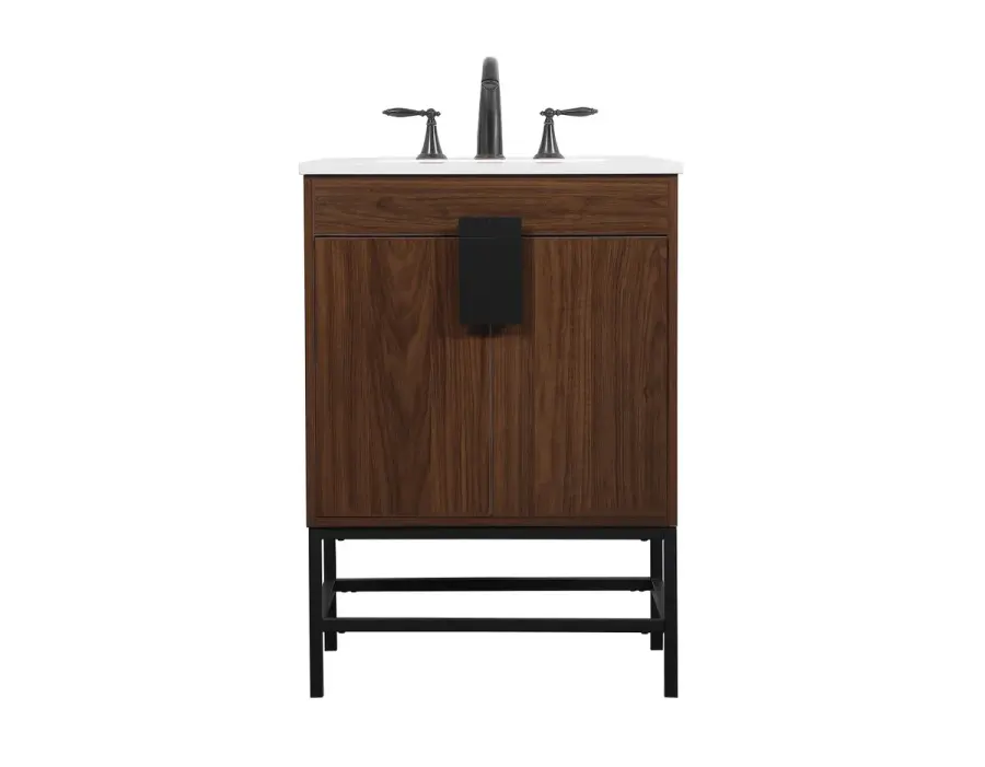 Eugene 24" Single Bathroom Vanity in Walnut