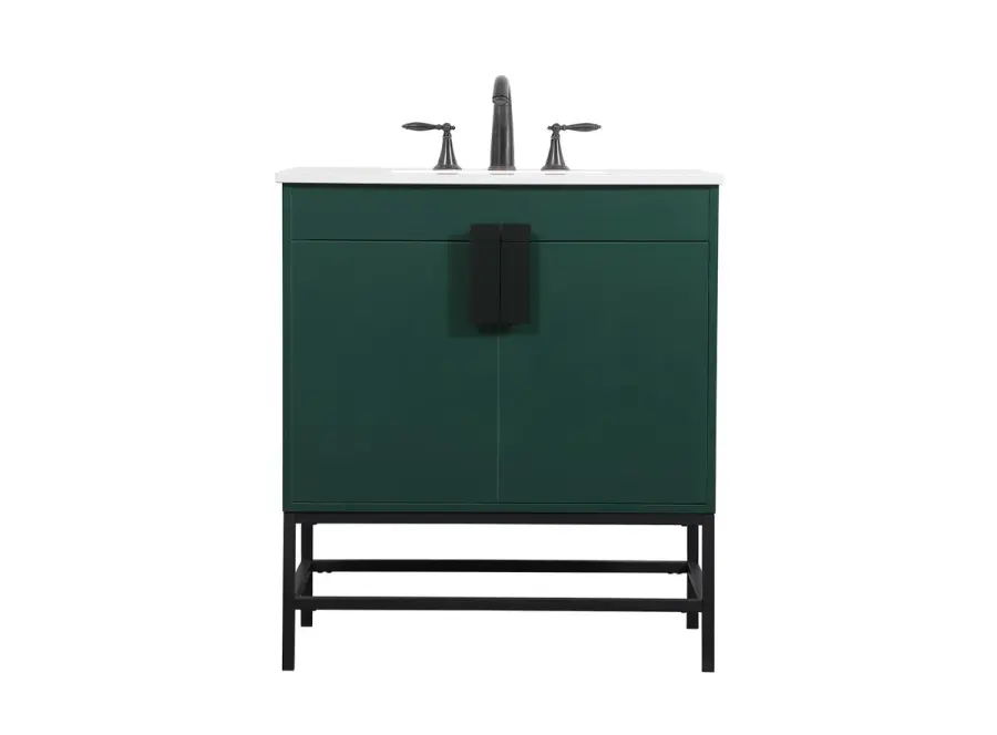 Eugene 30" Single Bathroom Vanity in Green