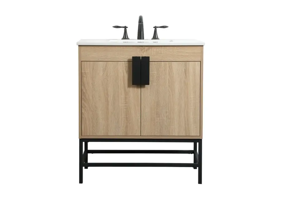 Eugene Single Bathroom Vanity in Mango Wood