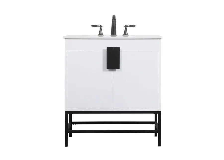 Eugene 30" Single Bathroom Vanity in White
