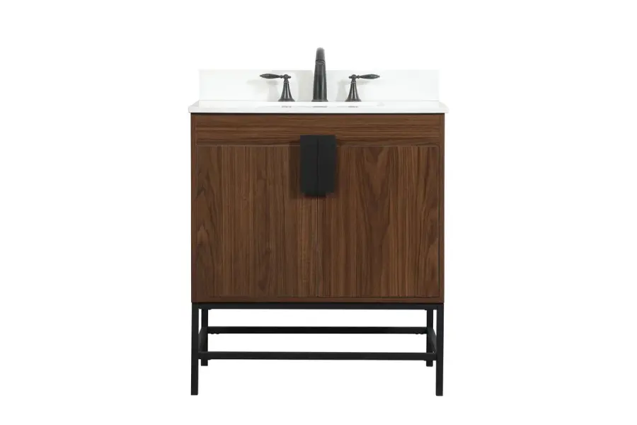 Eugene 30" Single Bathroom Vanity in Walnut