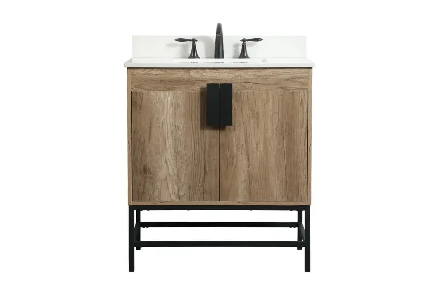 Eugene 30" Single Bathroom Vanity in Natural Oak