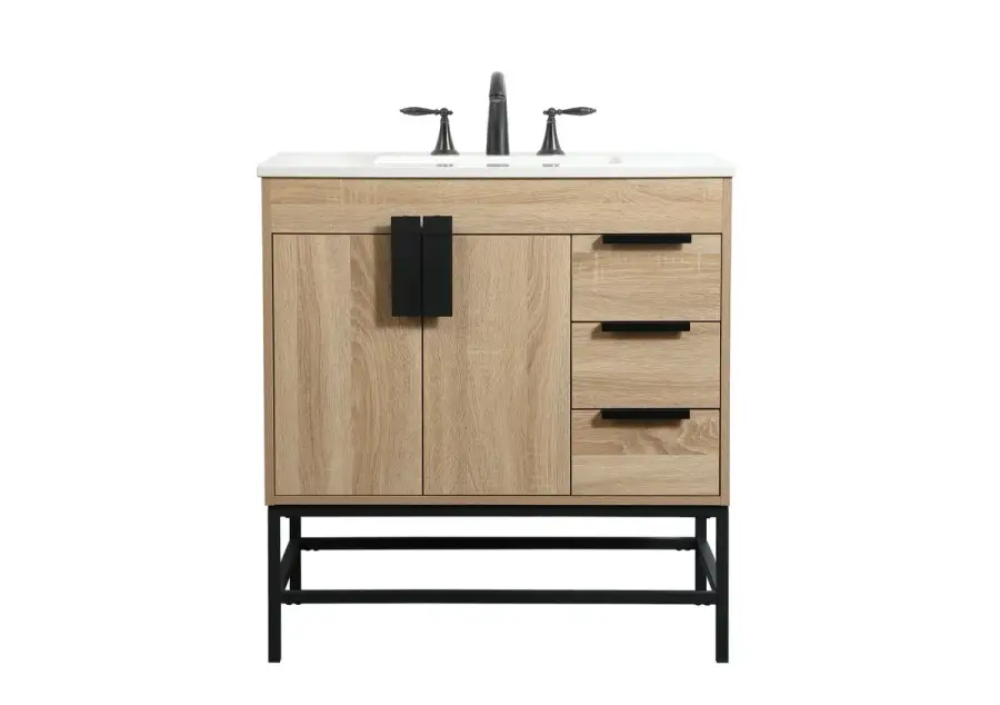 Eugene Single Bathroom Vanity in Mango Wood
