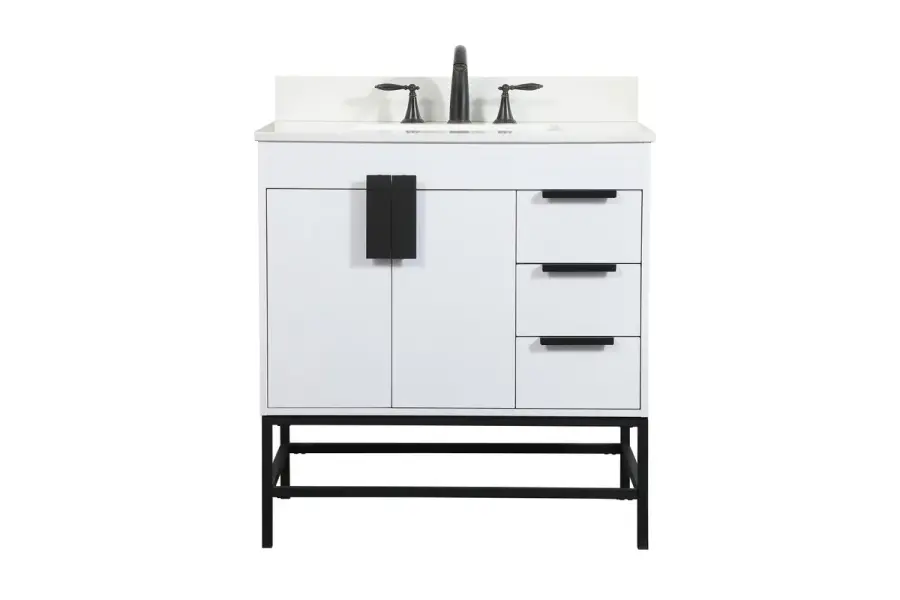 Eugene 32" Single Bathroom Vanity in White