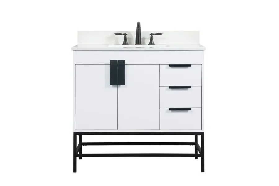 Eugene 36" Single Bathroom Vanity in White
