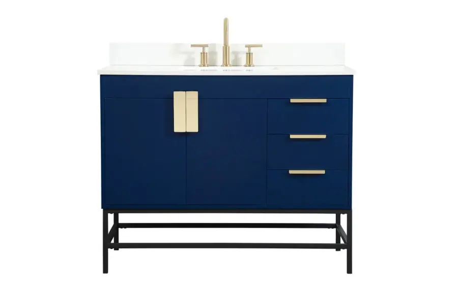 Eugene 42" Single Bathroom Vanity in Blue