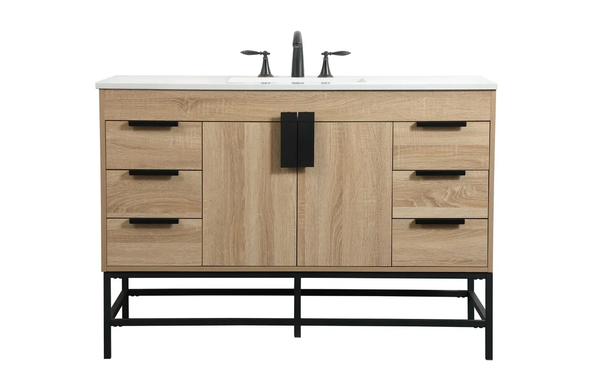 Eugene Single Bathroom Vanity in mango wood