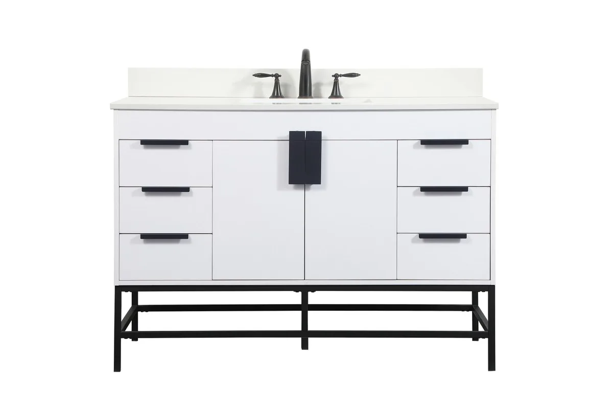 Eugene Single Bathroom Vanity in white