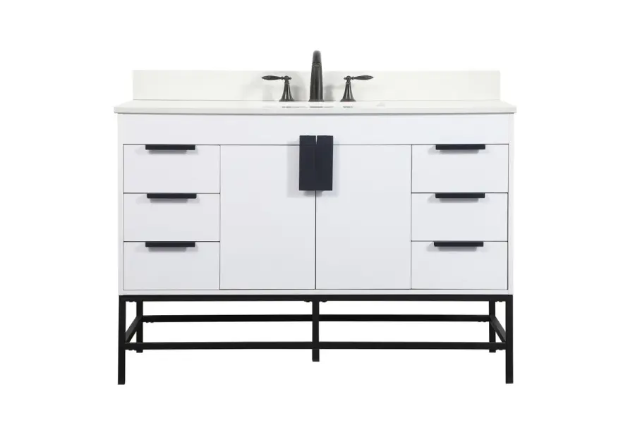 Eugene 48" Single Bathroom Vanity in White