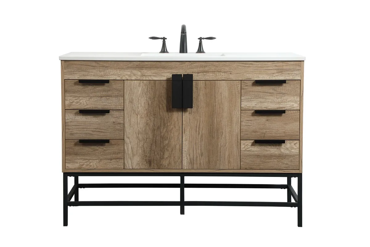 Eugene Single Bathroom Vanity in natural oak