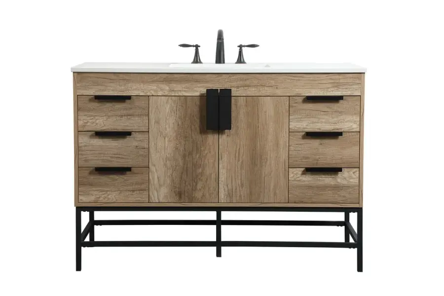 Eugene 48" Single Bathroom Vanity in Natural Oak