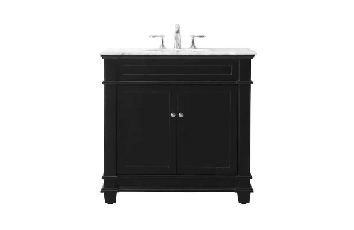 Wesley Bathroom Vanity Set in black