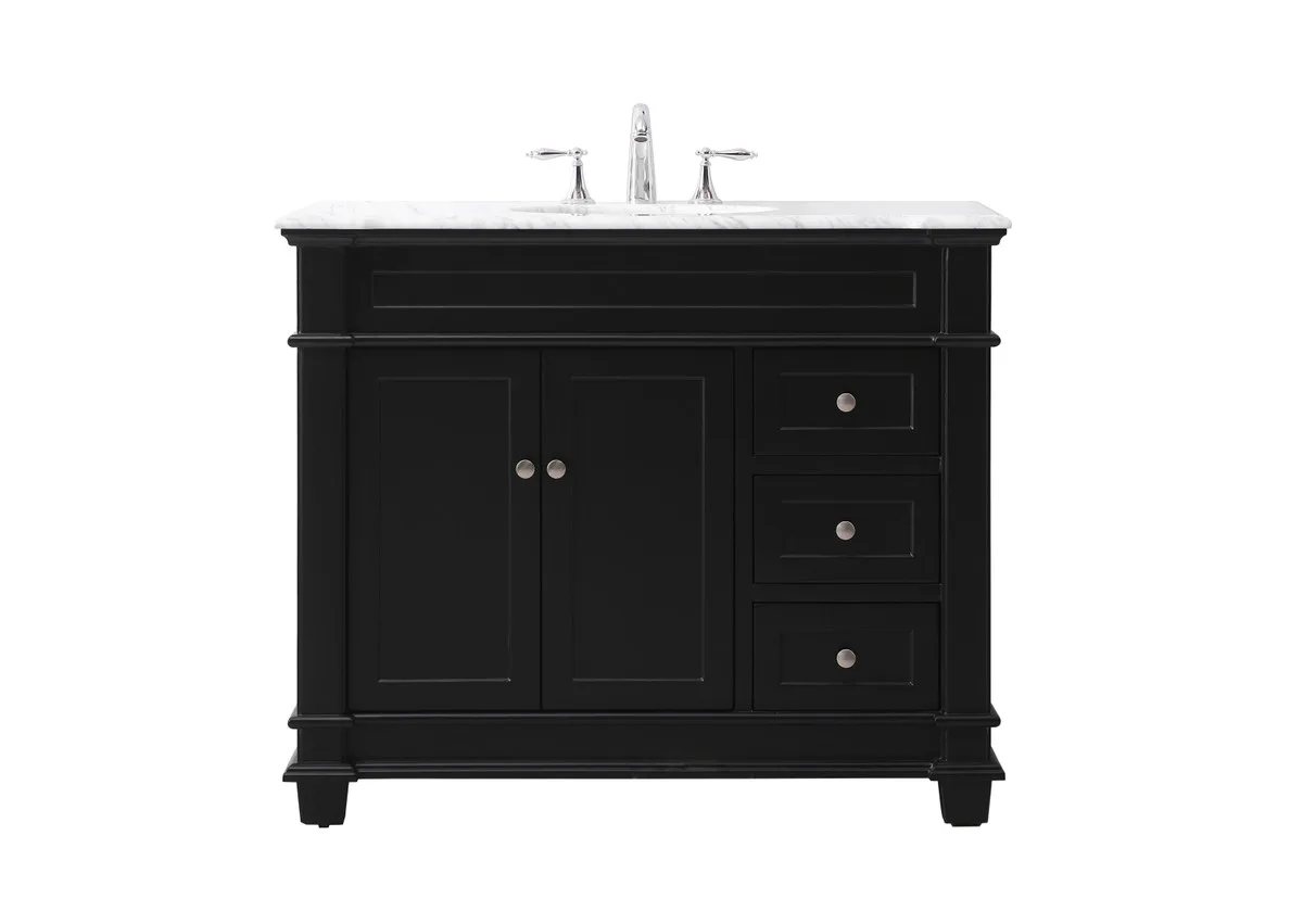 Wesley Bathroom Vanity Set in black