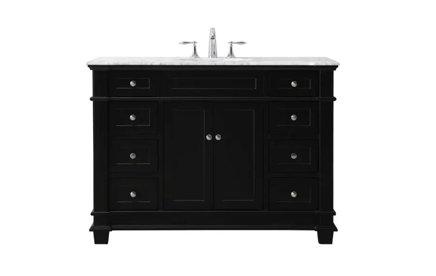 Wesley 48" Bathroom Vanity Set in Black