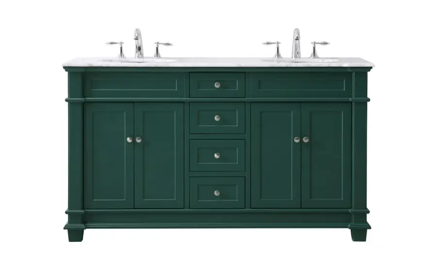 Wesley 60" Bathroom Vanity Set in Black