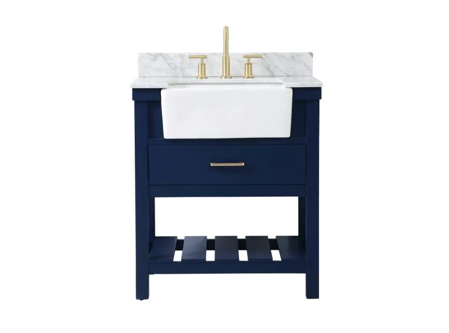 Clement 30" Single Bathroom Vanity in Blue