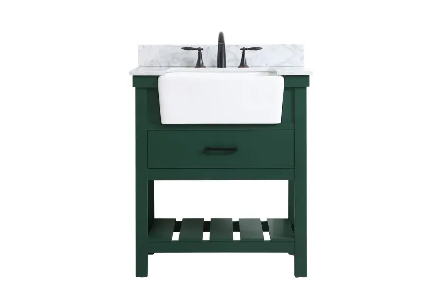 Clement 30" Single Bathroom Vanity in Green
