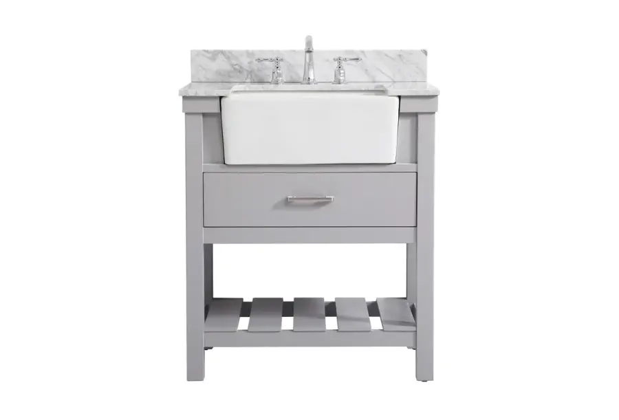 Clement 30" Single Bathroom Vanity in Grey