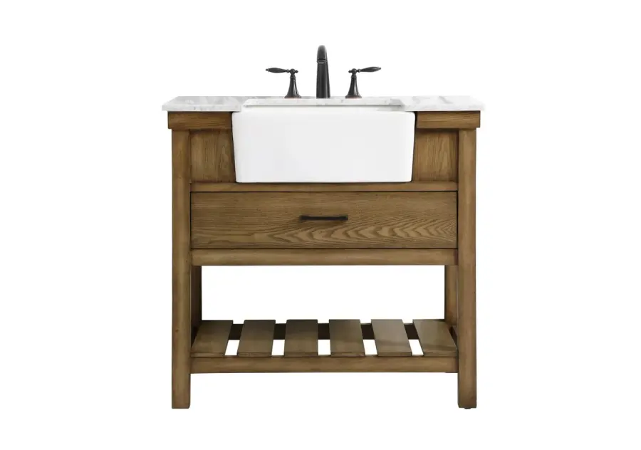 Clement 36" Single Bathroom Vanity in Driftwood