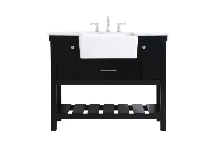 Clement 42" Single Bathroom Vanity in Black