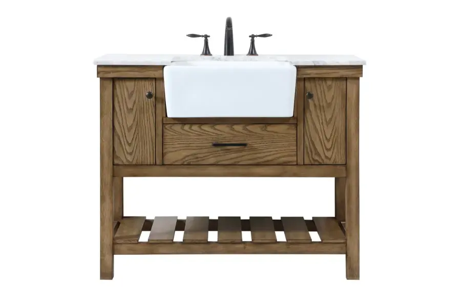 Clement 42" Single Bathroom Vanity in Driftwood