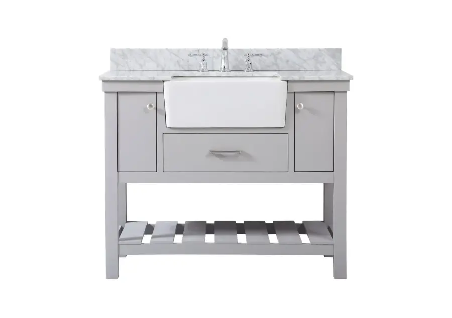 Clement 42" Single Bathroom Vanity in Grey