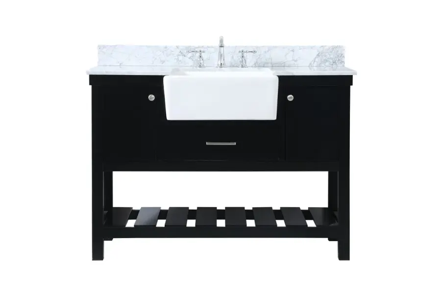 Clement 48" Single Bathroom Vanity in Black