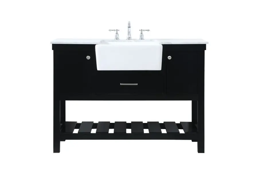 Clement 48" Single Bathroom Vanity in Black