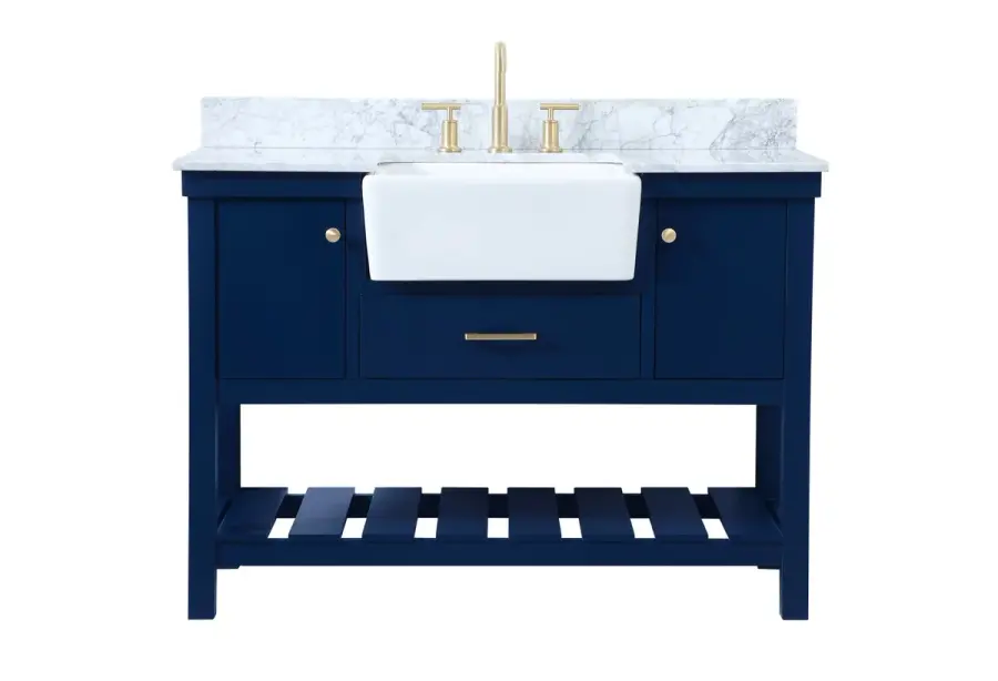 Clement 48" Single Bathroom Vanity in Blue