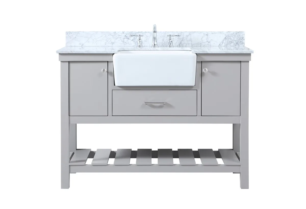 Clement Single Bathroom Vanity in grey