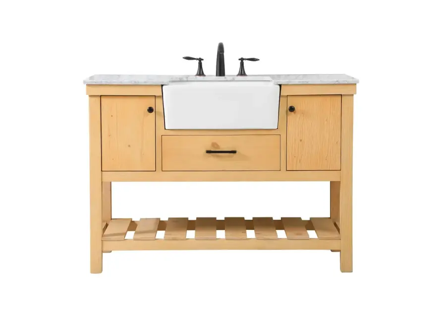 Clement 48" Single Bathroom Vanity in Natural Wood