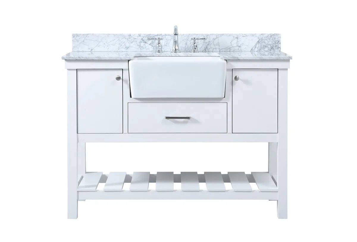 Clement Single Bathroom Vanity in white