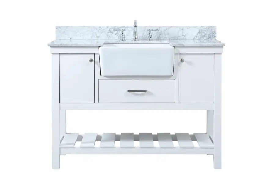 Clement 48" Single Bathroom Vanity in White