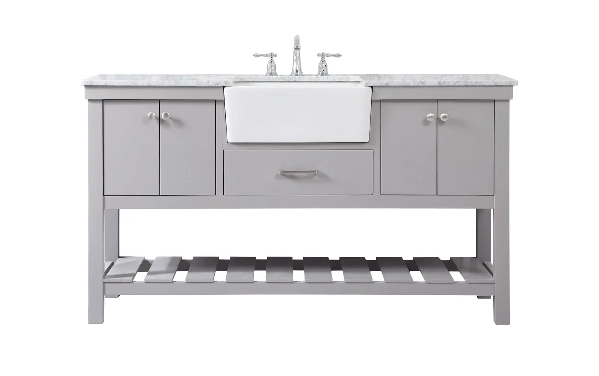 Clement Single Bathroom Vanity in black