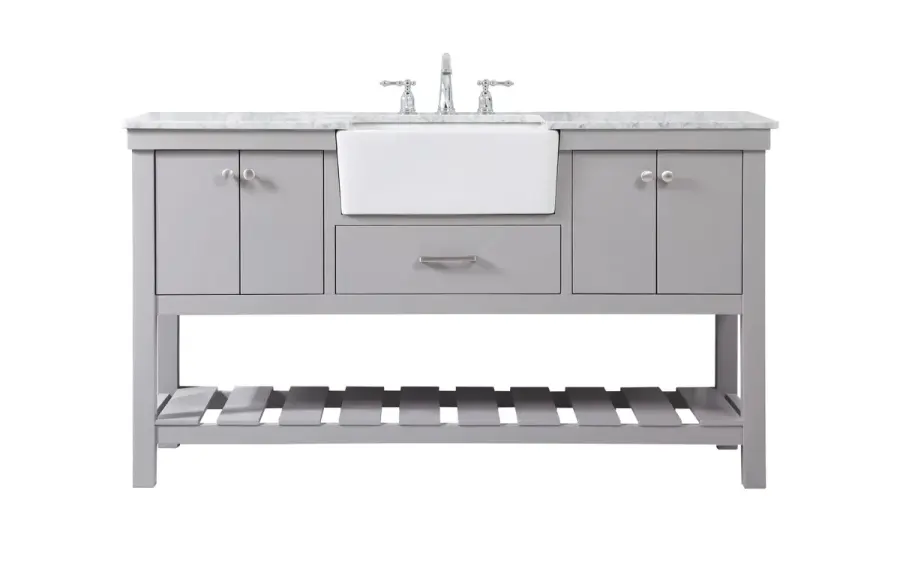 Clement 60" Single Bathroom Vanity in Black