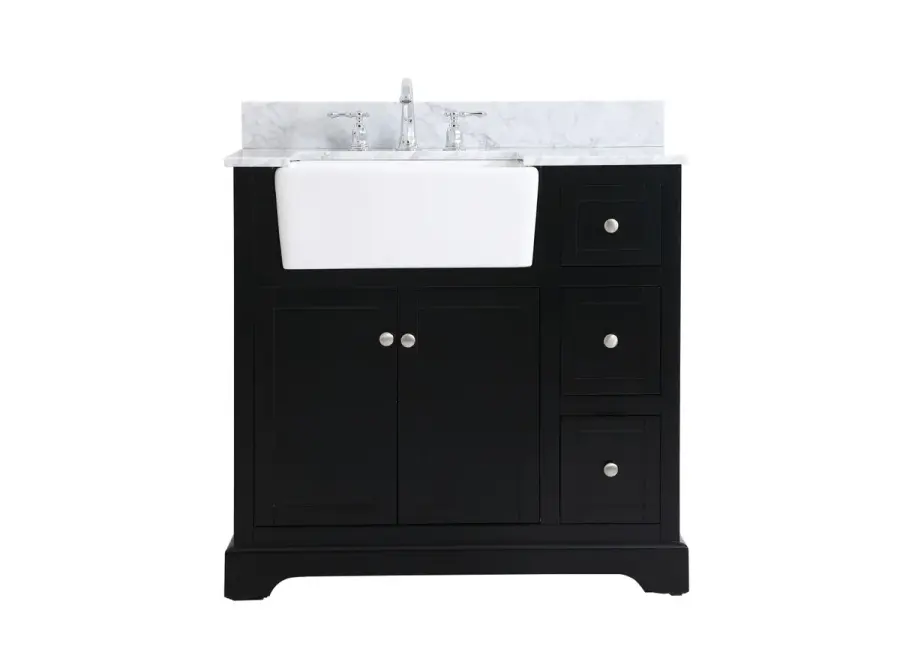 Franklin 36" Single Bathroom Vanity in Black