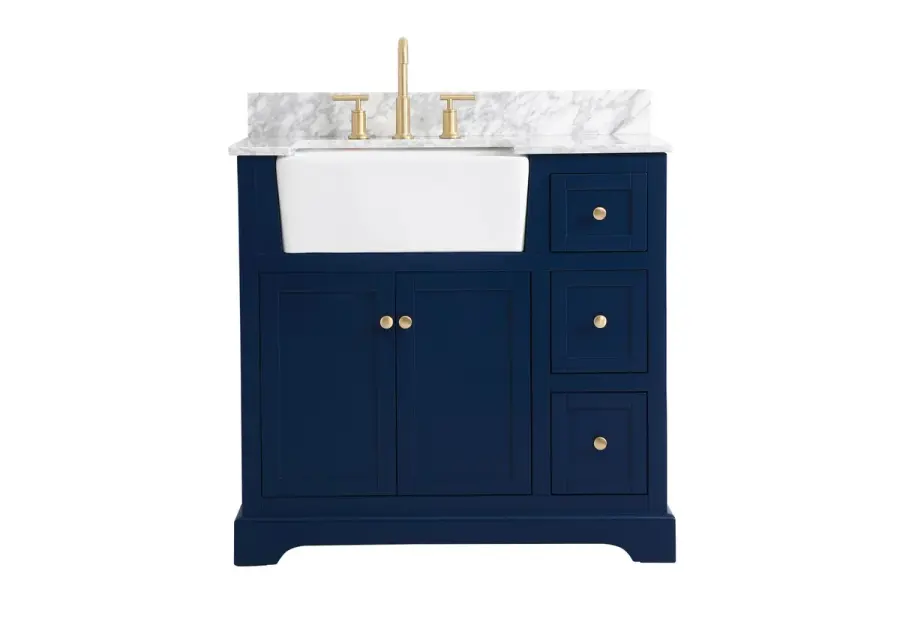 Franklin 36" Single Bathroom Vanity in Blue