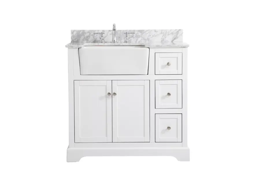 Franklin 36" Single Bathroom Vanity in White