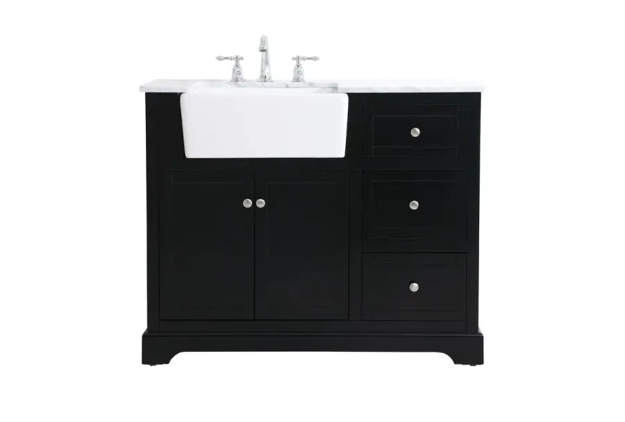 Franklin 42" Single Bathroom Vanity in Black